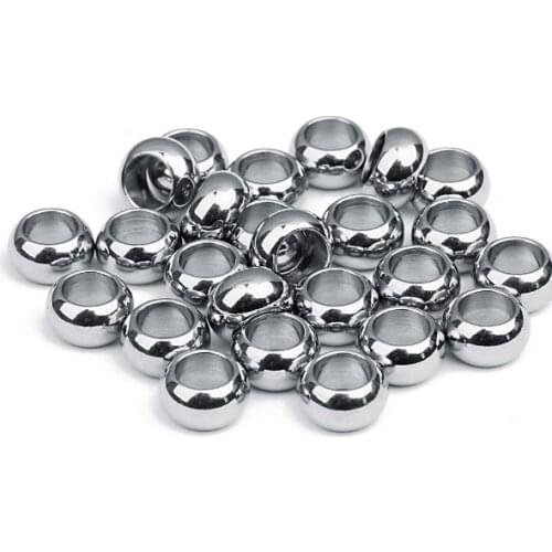 20pcs/lot wave big hole Metal stainless steel Spacer Beads Hole Beads Flat Beads Buddha Beads For DIY bracelet Jewelry Making