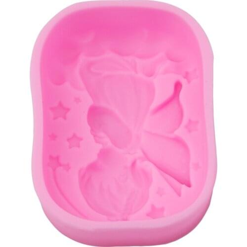 3D Angel Girl Form Natural Soap Handmade Soap Maker Silicone Molds Fondant Decoration Kitchen Pastry Cake Decorating Tools
