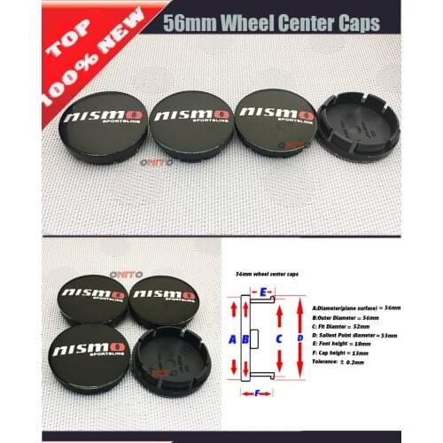 4pcs 56mm Wheel Hub Center Cap Badge wheel Dust-proof covers emblem for nismo for Teana Sylphy Qashqai Livina Car Accessories