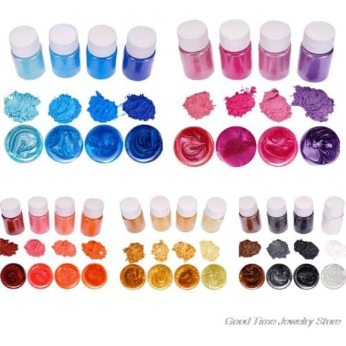 4 Pcs/set Mixed Color Resin Jewelry DIY Making Craft Glowing Powder Luminous Pigment Set Crystal Epoxy Material F05 21