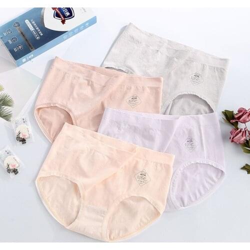 4pcs/lot Panties Women Cotton Underwear Briefs Lingerie Femme Antibacterial Underpanties Seamless Hip Lift Breathable Cute Brief