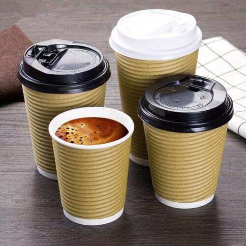 50pcs 8oz/12oz/14oz/16oz Kraft papaer paper cup disposable coffee cup birthday party favors milk tea juice cold hot dirnk cups