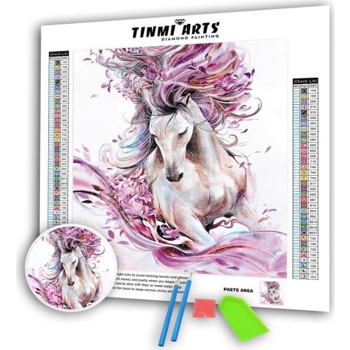 5d Diamond Painting Animal Full Drill Round Diamond Embroidery Rhinestone Horse New Arrival Decorations For Home