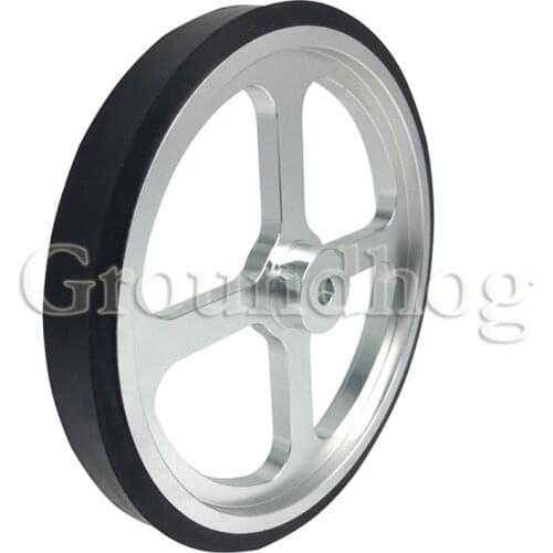 Aluminum Encoder meter wheel Synchronous wheel OVW Length measuring rubber wheel Perimeter 500mm hole 6 8 10 12 15mm