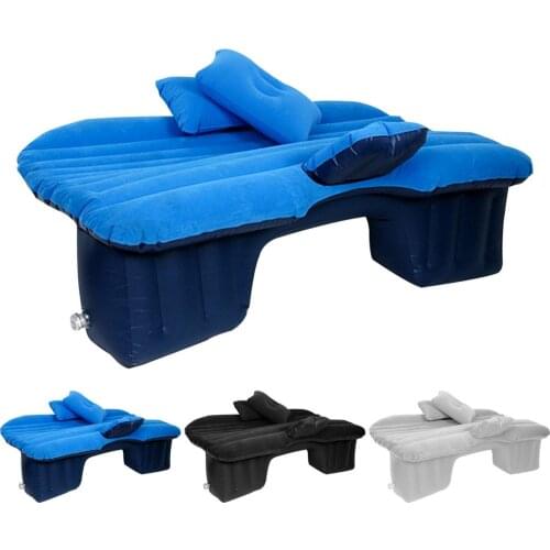 Car Inflatable Bed Flocking Car SUV Rear Exhaust Cushion Bed Back Seat Travel Bed Car Sleeping Mattress for In-car and Outdoor