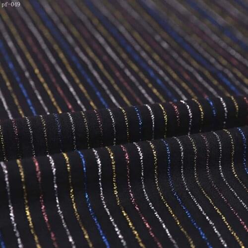 Spandex shimmer fabric shiny stripes T-shirt fashionable dress T shirt bright metallic jersey fabric