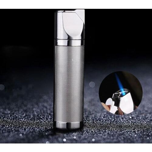 Torch Turbo Jet Lighter Butane Refillable Gas Metal Strip Windproof Cigar Cigarette Pipe Lighter 1300 C Portable Gadgets For Men