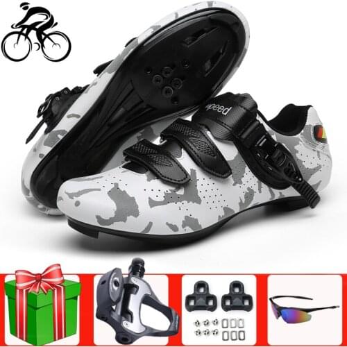 Bicycle Sneakers Road Men Cycling Shoes Add Pedals Sapatilha Ciclismo Nylon Sole White Outdoor Riding Sports Bike Shoes Women
