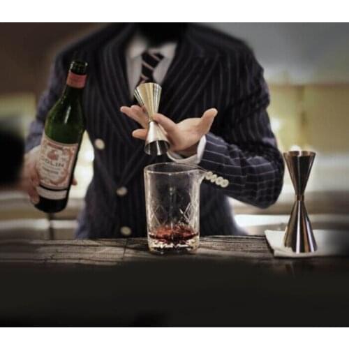 Stainless steel American-ounce measuring cup British ounce Metric Jigger volume adjustment scale wine metal measures