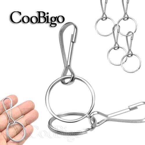 30pcs Key Chain KeyRing Metal Split Ring Key fob for Phone Lanyard Wallet Bag Outdoor Paracord Keychain DIY Accessories