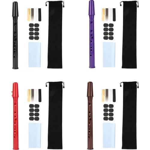 8-hole Mini Saxophone Woodwind Instrument with Alto Mouthpiece Ligature Reeds Pads Finger Charts Cleaning Cloth Carrying Bag