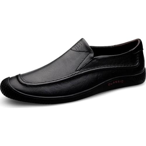 Genuine Leather Men Casual Flats Luxury Shoes Men Lofer Shoes Man Moccasins Breathable Slip on Driving Shoe Handmade Lightweight