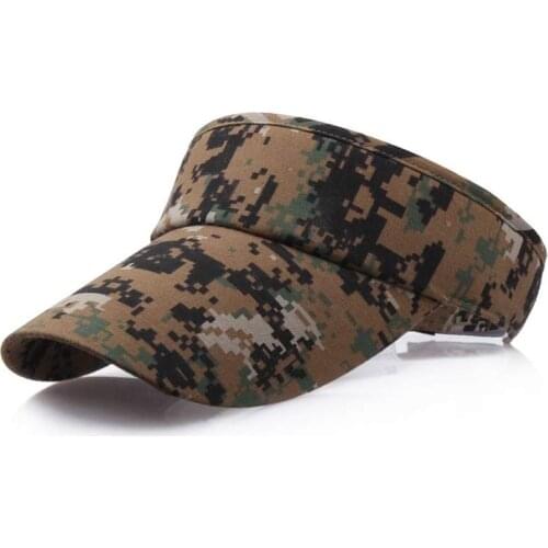 Mens Printed Digital Camouflage Sun Visor Caps Army Green Climbing Camping Summer Hats