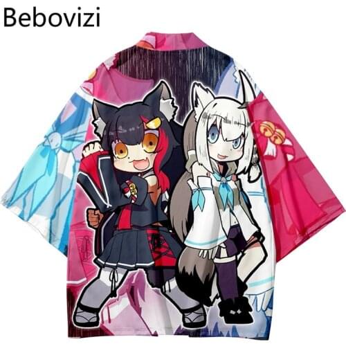 Plus Size XXS-6XL Fashion Cartoon Kawaii Japanese Streetwear Cardigan Women Men Harajuku Haori Cosplay Kimono Top Yukata Clothes