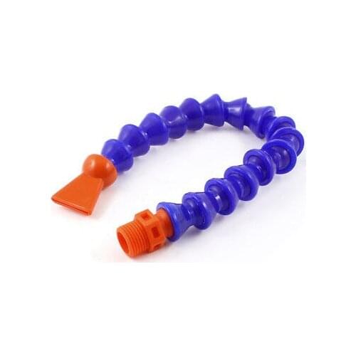 Blue Orange 1/2 PT Thread Flexible 39cm Long Water Oil Coolant Pipe Hose