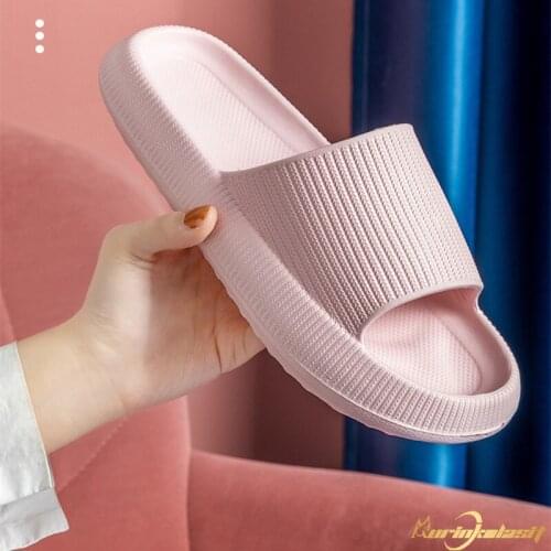 2021 Summer Shoes Women Cloud Slides Home Indoor Thick Platform Bathroom Slippers Fluffy Sandals Men Ladies Slide Slipper