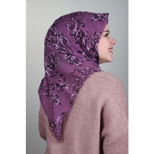 VERTU PATTERNED LINEN FLAMLI SCARF-DESEN-24-RENK-09