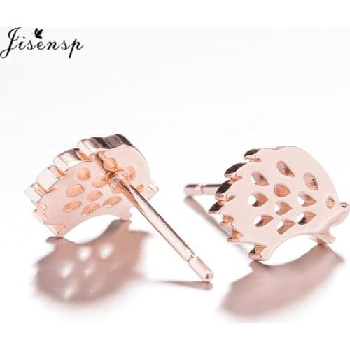 Jisensp Unique Style Squirrel Stainless Steel Earrings Fashion Jewelry for Women Lovely Animal Stud Earrings Party Gift