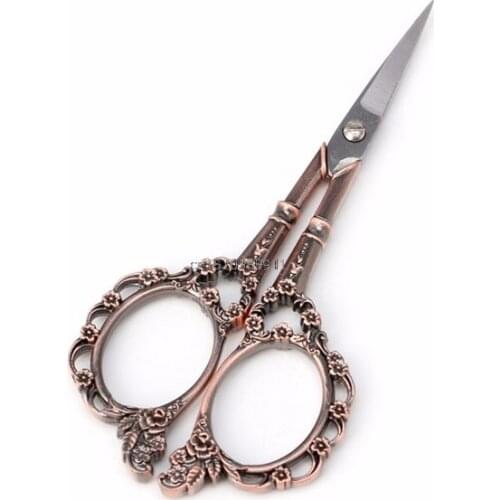 1PC Stainless Steel European Vintage Stationery Scissors Cutting Supplies Sewing Shears DIY Tools