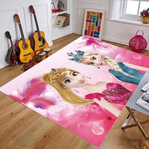 3D Princess Baby Playmat Anti-slip Kitchen Dinning Room Home Bedroom Carpet Floor Mat Fireplace Floor Mat Home Decor Floor Rug