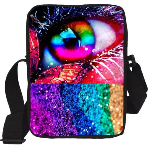 Brand Personality Mini Messenger Bags Kids Cool Big Eyes Prints Crossbody Bags Men Women Mini Travel Shoulder bag Bolsos Mujer