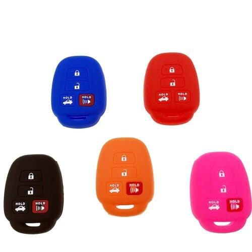 Silicone Key Case Cover Holder For Toyota Camry Corolla 2012-2018 Automobile Key Cover Shell Auto Styling Accessories