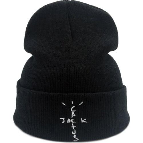 Jack cactus Beanie Travis Scott 100%Acrylic Embroidery Winter Hat Knitted Hat Skullies Beanies Hat Hip Hop Knit Caps