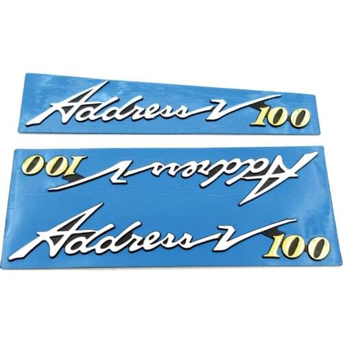 2 Pcs For Suzuki AddressV100 Address V100 Motorcycle Fuel Gas Tank Emblem Badge Decoration 3D Decal Petrol Cover Protect Sticker