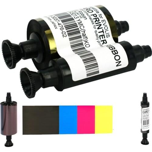 Evolis R3013 YMCKO Half Panel Color Compatible Ribbon - 400 prints/roll