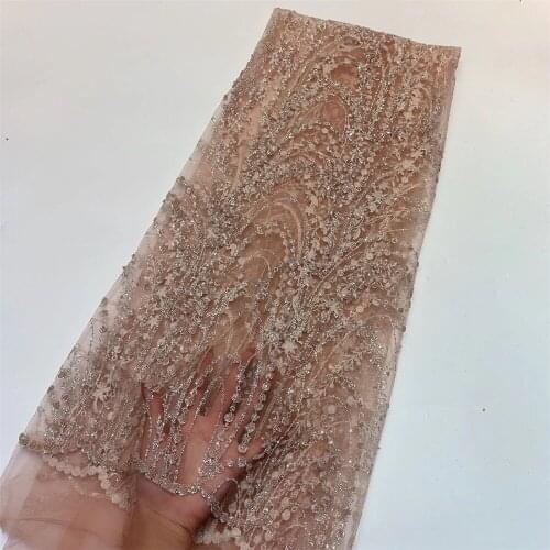 French mesh viscose fabric, French tulle lace, shiny, suitable for Nigerian lace wedding evening dress