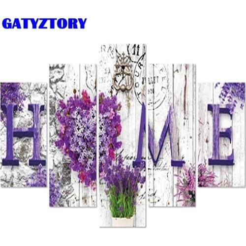 GATYZTORY 5D Full Drill Square /Round Diamond Painting 5D Home Sweet Embroidery Cross Stitch Home Decoration Diamond Art