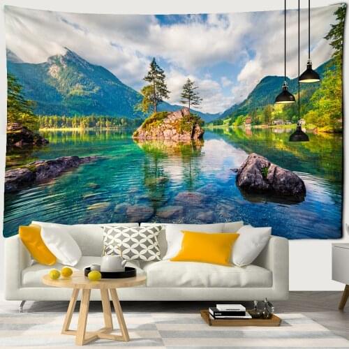 Natural Scenery Tapestry Wall Hanging Beautiful Bohemian Plant Printing Polyester Bedroom Wall Decoration Background Cloth