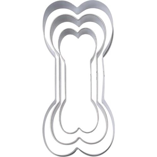 Stainless steel Dog Bone Shaped Cake Mold Cookie Cutter Maker Dough Biscuit Mold Cutter DIY Baking tools