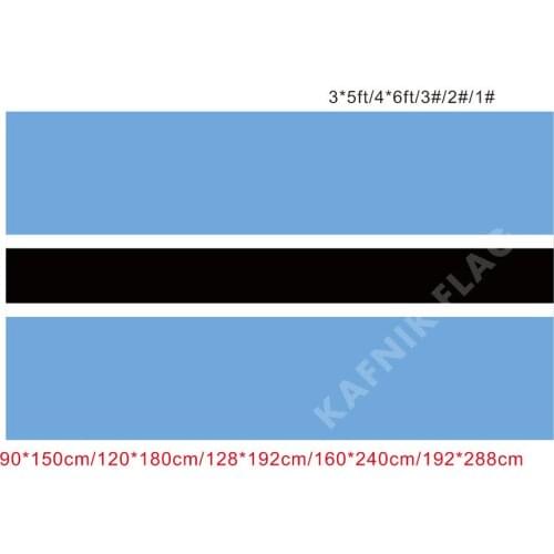KAFNIK,free shipping 90x150cm/128*192cm/160*240cm/192*288cm big flags Botswana National Flag for Indoor Outdoor Decorative