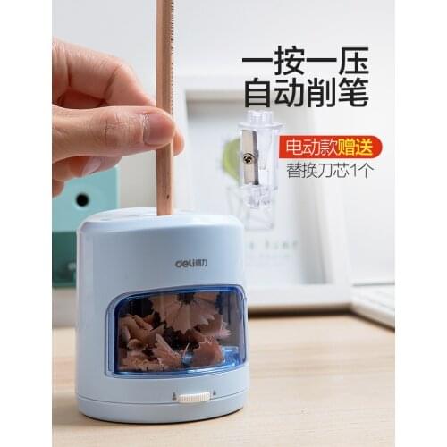 Stationery Items Automatic Pencil Sharpener Electric School Accessories Multi-function Hand Rotary Color Pencil Sharpening