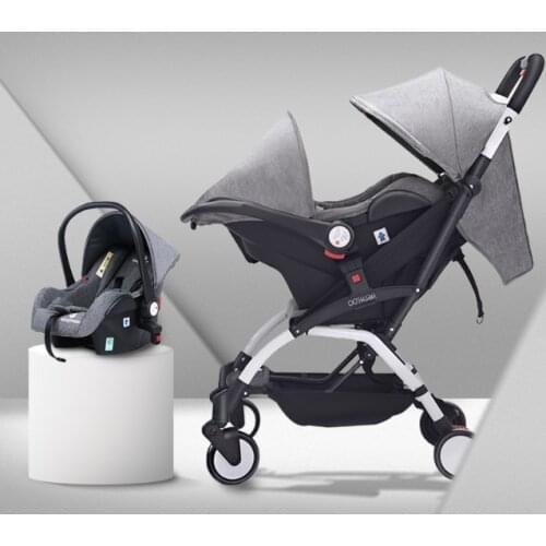 Umaubaby Three-in-One Stroller Lightweight Baby Sleeping Basket Safety Cabas Portable Car Seat Pocket Umbrella Car Kids Bike