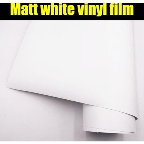 Car styling Matte Matt white Vinyl Wrap Self Adhesive Air Release Bubble Free Car Styling Membrane Sticker Decal Film