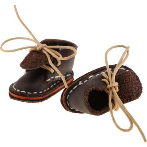 Fashion Brown Lace up Ankle Boots for 12inch Blythe Dolls Clothes Accessory