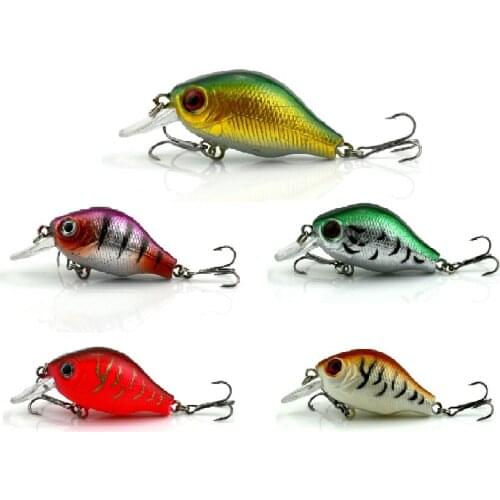 New Arrival 10pcs Hard Plastic Crank Baits 5.5cm 8g Artificial Fishing Hooks 3D Fish Eye Crap Bass Bait Fishing Tackle