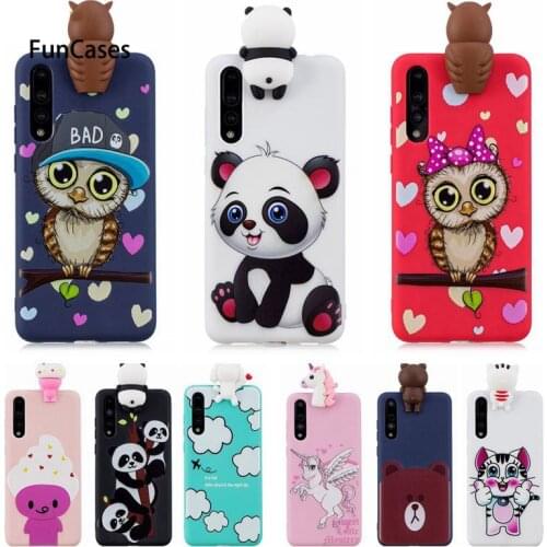 P20 Lite Phone Bag Case on For Huawei P20 Lite 3D Toys Panda Owl Cartoon Soft TPU Cover Fundas For Huawei P20 Pro P20Pro Case