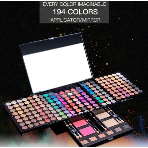 194color Waterproof Piano Pearly Glitter Matte Eyeshadow Shimmer Pigment Powder Cosmetic Professional Combination Makeup Palette