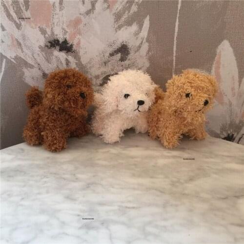 Fluffy Cute Plush Little Dog TOY Gift - 10CM Keyring Chain Stuffed Animal Doll