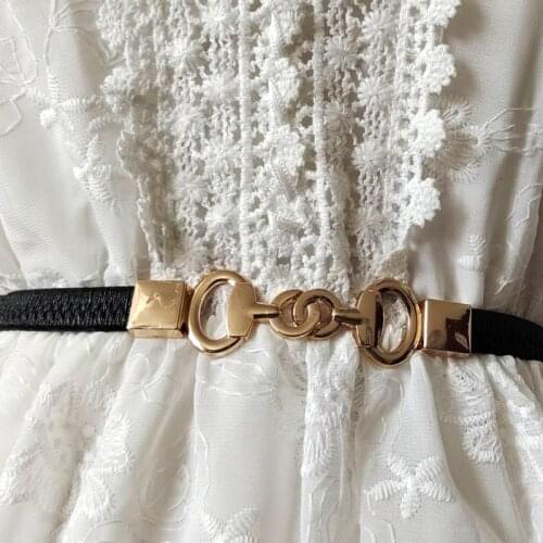 Belt Ladies Dress Fashion Pearls Buckle Elastic Waistband Wild Elastic Waist Girdle Decorative Waist Belt Hot Sale