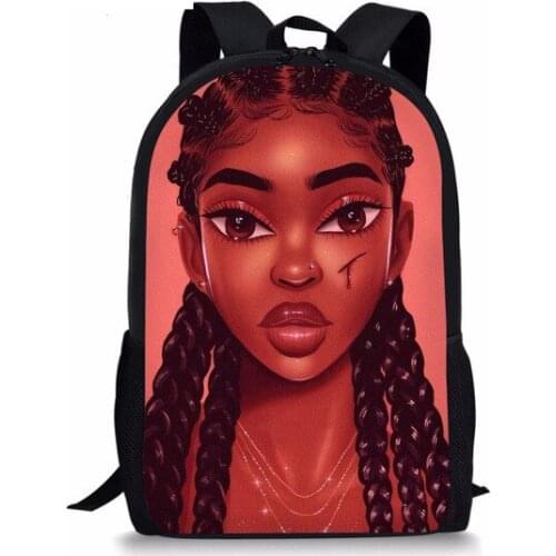 Black Queen African American Girls Printing School Backpack For Work Mochila Teenage Girls Bookbag Children Kids Schoolbags