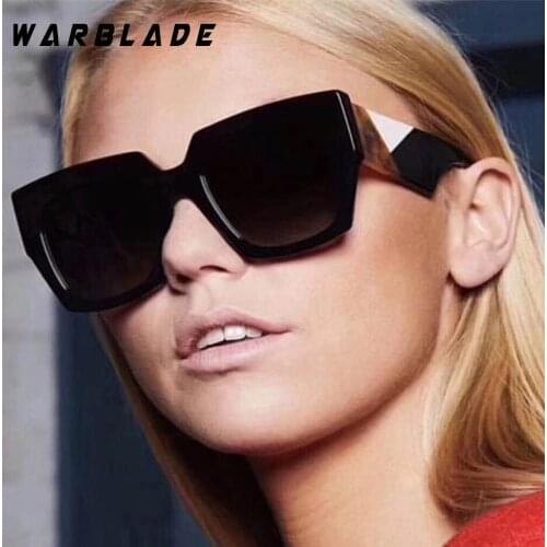 Big Frame Square Sunglasses Women Men Brand 2018 New Gradient Sun Glasses Unisex Oculos UV400 Eyewear WARBLADE