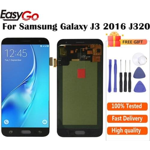 TFT For SAMSUNG GALAXY J3 2016 LCD J320 J320F J320FN J320M LCD Display Digitizer Touch Screen Assembly Free Shipping