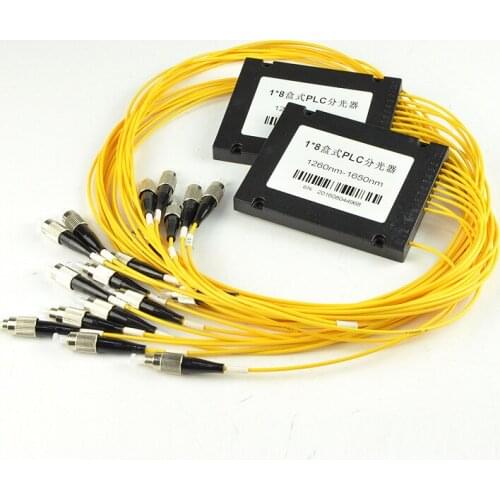 1x8 Optical Splitter Box Type1 Ratio 8 Splitter Optical Splitter Pigtail Telecom Grade FC Free Shipping
