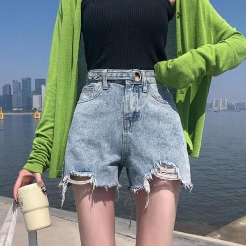 Woman Jeans Pants Denim Shorts Womens Summer Clothes Ripped Pantalones Vaqueros Mujer