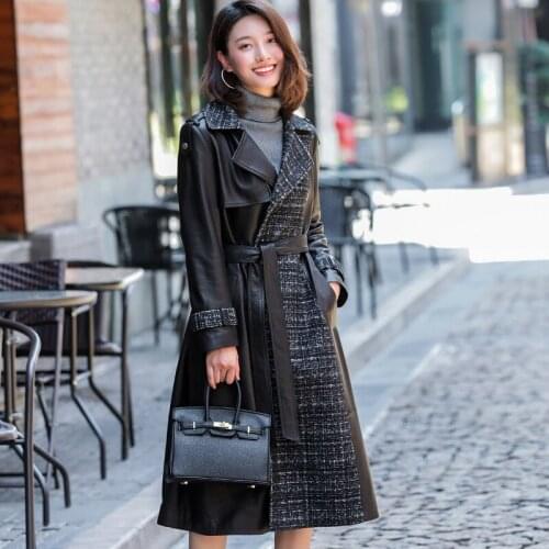 Women Real Sheepskin Coat Genuine Slim Spring Autumn Korean Fashion Leather Jacket Campera Mujer F18J16067 YY382