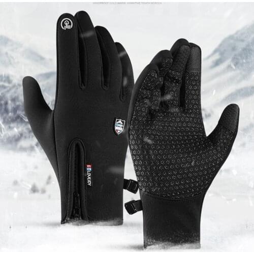 Winter Cycling Gloves Bicycle Warm Touchscreen Full Finger Gloves Waterproof Outdoor Bike Skiing Motorcycle Riding